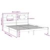 vidaXL Estructura de cama madera maciza blanco 200x200 cm