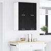 vidaXL Mueble colgante con puerta 2 pcs Roble Negro y 60 x 31 x 40 cm