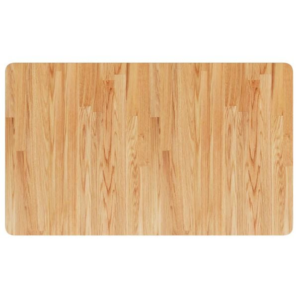 vidaXL Encimera ba&ntilde;o madera maciza tratada marr&oacute;n claro 100x60x2,5 cm