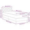 vidaXL Cama tipo Box Spring Verde oscuro 80 x 200 cm Terciopelo