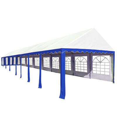 vidaXL Carpa de jardín de PVC azul y blanco 6x16 m