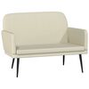 vidaXL Banco de cuero sint&eacute;tico color crema 107x80x81 cm