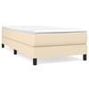 vidaXL Estructura de cama con somier tela crema 90x200 cm