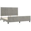 vidaXL Estructura de cama sin colch&oacute;n terciopelo gris claro 160x200 cm
