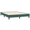 vidaXL Cama box spring con colch&oacute;n y LED terciopelo verde oscuro 160x210 cm
