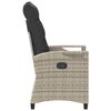 vidaXL Silla de jard&iacute;n reclinable Gris Claro y Gris Oscuro