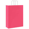 vidaXL Bolsas de papel con asas 50 uds rosa 32x12x42 cm