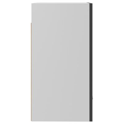 vidaXL Armario colgante cocina contrachapada gris brillo 50x31x60 cm