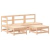 vidaXL Juego de sof&aacute;s de jard&iacute;n 5 piezas madera maciza de pino