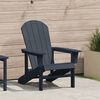vidaXL Silla Adirondack Azul Marino 74 x 82 x 92cm HDPE