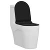 vidaXL Asiento de WC Ajustable Negro 48,5 x 36 x 5 cm Polipropileno
