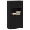 vidaXL Highboard Roble negro 80 x 33 x 150 cm Madera contrachapada