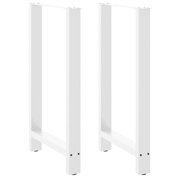 vidaXL Patas para mesa de bar blancas (2 unidades, 60 x 100-101 cm, acero)