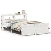 vidaXL Estructura de cama con cabecero madera de pino blanco 150x200cm