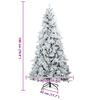 vidaXL Árbol de Navidad artificial plegable cubierto de nieve 180 cm