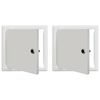 vidaXL Panel de acceso 2 uds. 23 x 23 x 3 cm Acero