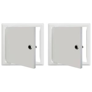vidaXL Panel de acceso 2 uds. 23 x 23 x 3 cm Acero