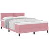 vidaXL Cama tipo Box Spring con colch&oacute;n Rosa 160 x 200 cm Terciopelo