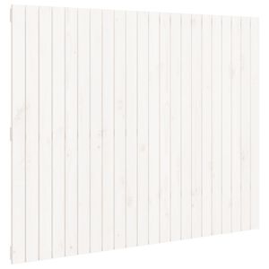 vidaXL Cabecero de cama de pared madera maciza pino blanco 140x3x110cm