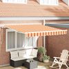 vidaXL Toldo Retráctil Amarillo y Naranja 350 x 250 cm Tela y acero
