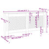 vidaXL Cubierta para radiador MDF blanco 172x19x81,5 cm