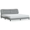 vidaXL Estructura de cama con LED sin colch&oacute;n Hvar gris claro 200x200 cm