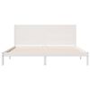 vidaXL Cama extralarga sin colch&oacute;n madera maciza blanca 180x210 cm