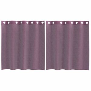 vidaXL Cortinas de gasa con ojales 2 uds morado 140x140 cm
