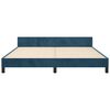 vidaXL Estructura de cama sin colch&oacute;n terciopelo azul oscuro 160x200cm