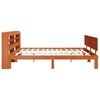 vidaXL Estructura de cama 2 pcs Marr&oacute;n cera Madera de Pino Macizo