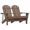 vidaXL Silla Adirondack de jard&iacute;n 2 plazas madera maciza abeto marr&oacute;n