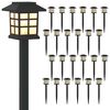 vidaXL Luces solares exteriores con pico de tierra 24 uds. 38,5 cm PP