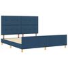 vidaXL Estructura de cama con cabecera Azul 180 x 200 cm tela