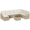 vidaXL Juego de Sof&aacute; 9 uds. 8-N&uacute;mero de plazas Beige y Crema