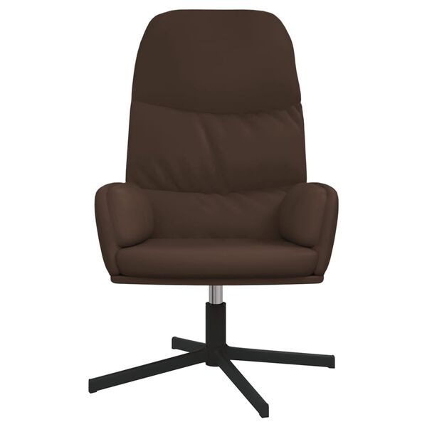 vidaXL Sillón de relax de cuero sintético marrón