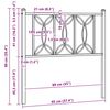 vidaXL Cabecero de repuesto de metal blanco 90 cm