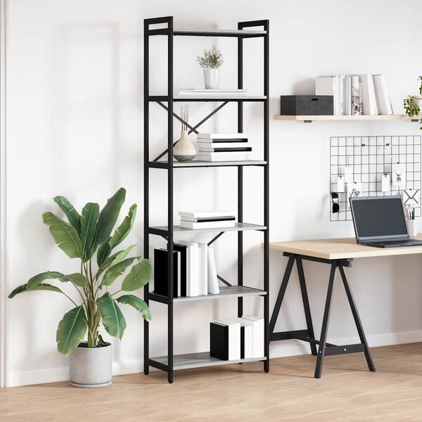 vidaXL Estante de libros Gris sonoma 40 x 30 x 85 cm