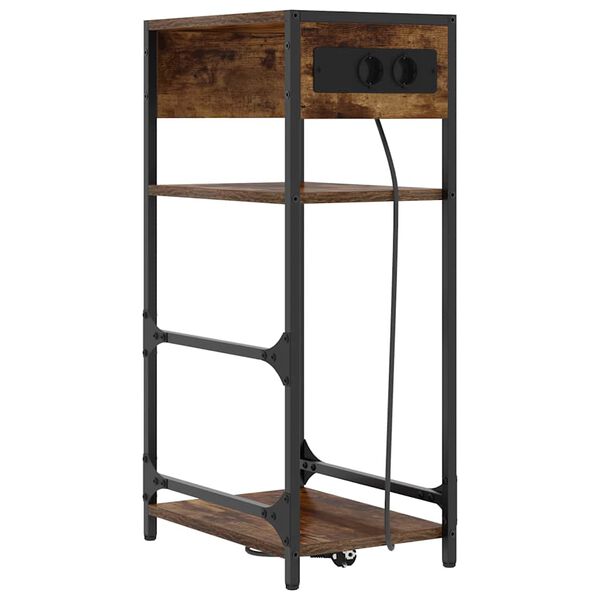 vidaXL Armario de Noche Roble ahumado 40 x 27 x 76 cm