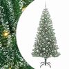 vidaXL Árbol de Navidad Artificial Nevado con Luz LED Verde y 210 cm