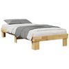 vidaXL Estructura de cama sin colchón 90x190 cm Madera maciza de roble