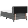 vidaXL Cama tipo Box Spring con colch&oacute;n Gris oscuro 80 x 200 cm tela