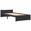 vidaXL Estructura de cama sin colchón madera maciza negro 90x200 cm