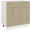vidaXL Armario inferior caj&oacute;n madera ingenier&iacute;a roble 80x46x81,5 cm