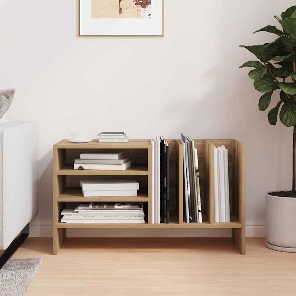 vidaXL Mueble para discos de vinilo Roble artesanal 78.5 x 35 x 45 cm