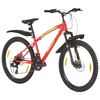 vidaXL Bicicleta de monta&ntilde;a 21 velocidades 26 inch rueda 36 cm rojo