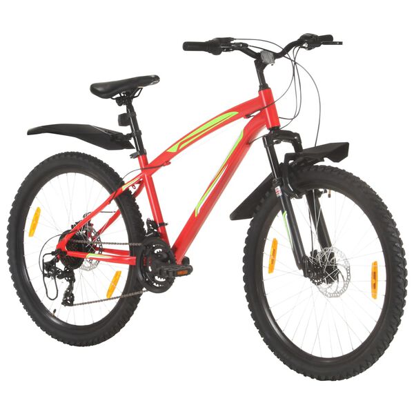 vidaXL Bicicleta de monta&ntilde;a 21 velocidades 26 inch rueda 36 cm rojo