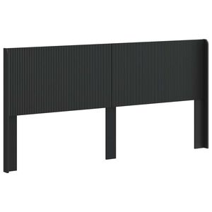 vidaXL Cabecero Negro Madera de ingenier&iacute;a