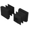 vidaXL Tapas de Finalizaci&oacute;n 2 uds. Negro 15 x 15 x 15 mm PP