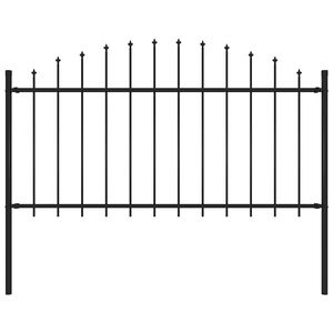vidaXL Valla de jard&iacute;n Woerden con punta de lanza de acero, 170x150 cm, negro