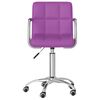 vidaXL Silla de comedor giratoria de cuero sint&eacute;tica morado